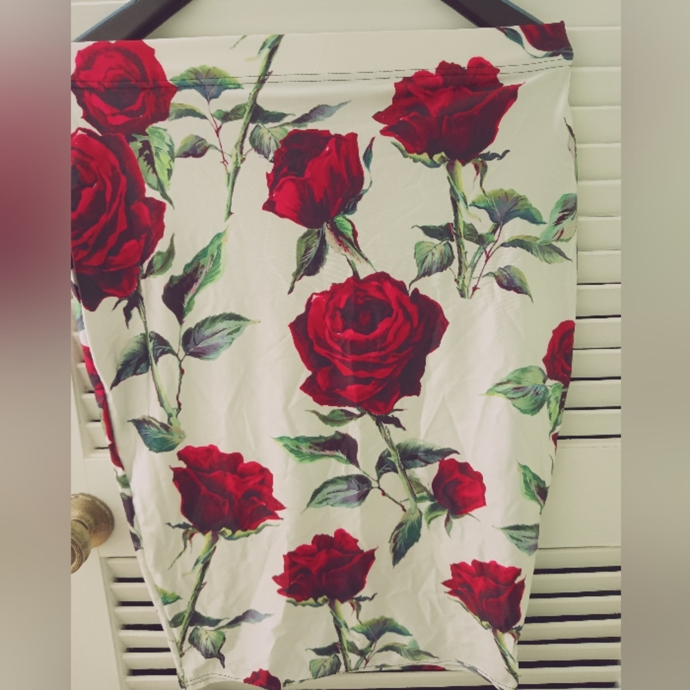 Rose Pencil Skirt